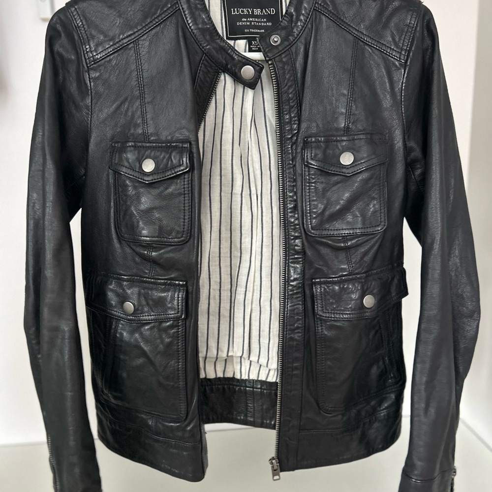 Lucky Brand Black Military Field Jacket